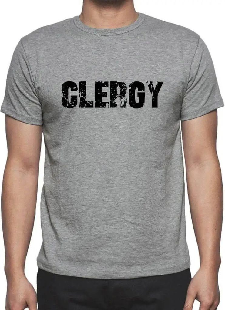 Herren Grafik T-Shirt Klerus – Clergy – Öko-Verantwortlich Vintage Jahrgang Kurzarm Lustige Druck Geburtstag Geschenk Mann