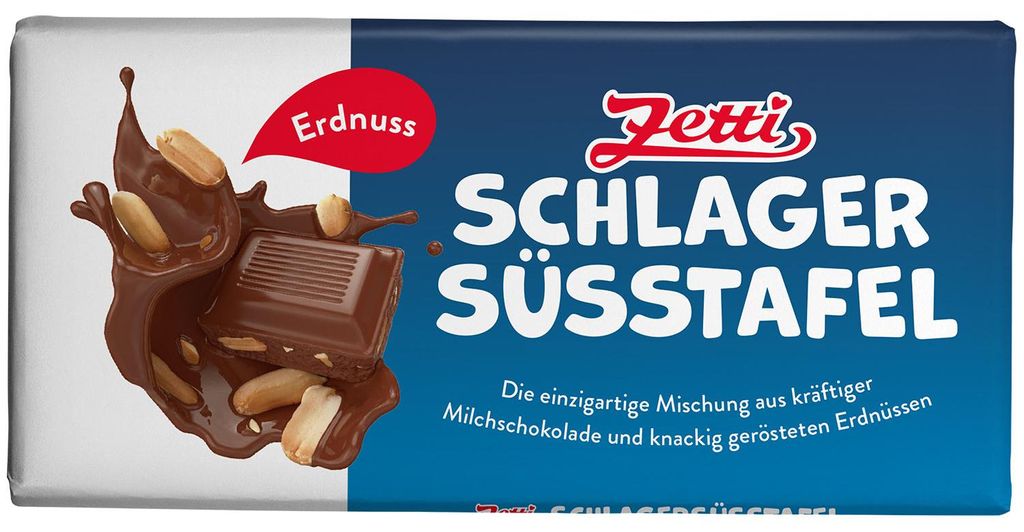 Zetti Schlagersüsstafel Erdnuss 100g Produktbild 