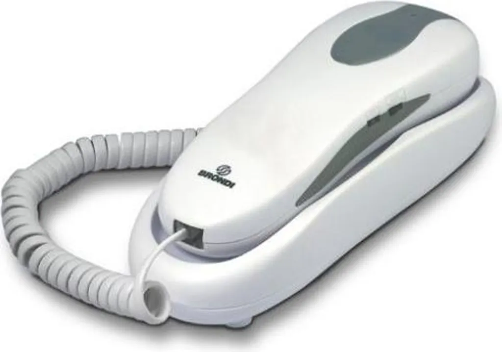Telefono Fisso Brondi Nemo Bianco Grigio | Facile da Usare per Tutti