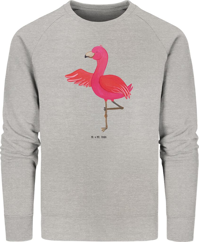 Mr. & Mrs. Panda Bio Baumwoll Pullover Flamingo Yoga Größe Produktbild 