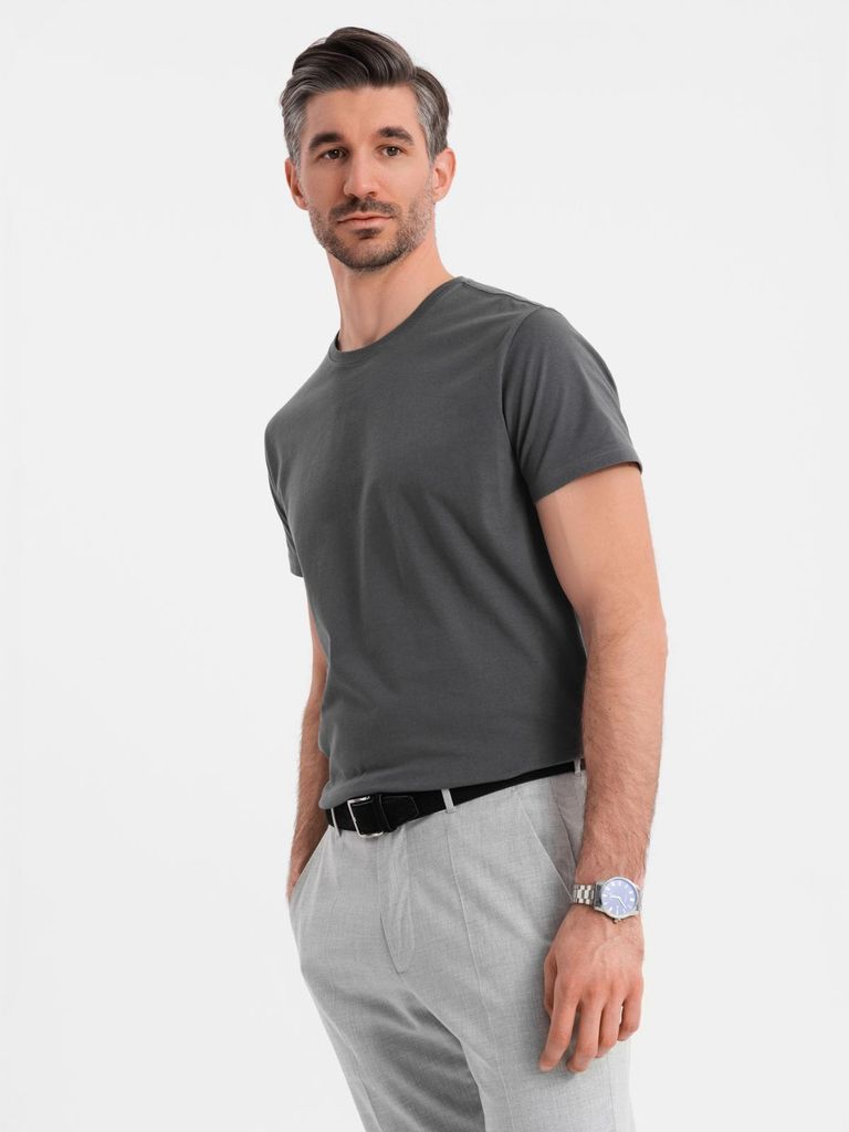 Ombre Clothing Kurzarmhemd für Männer Jovani graphit XXL