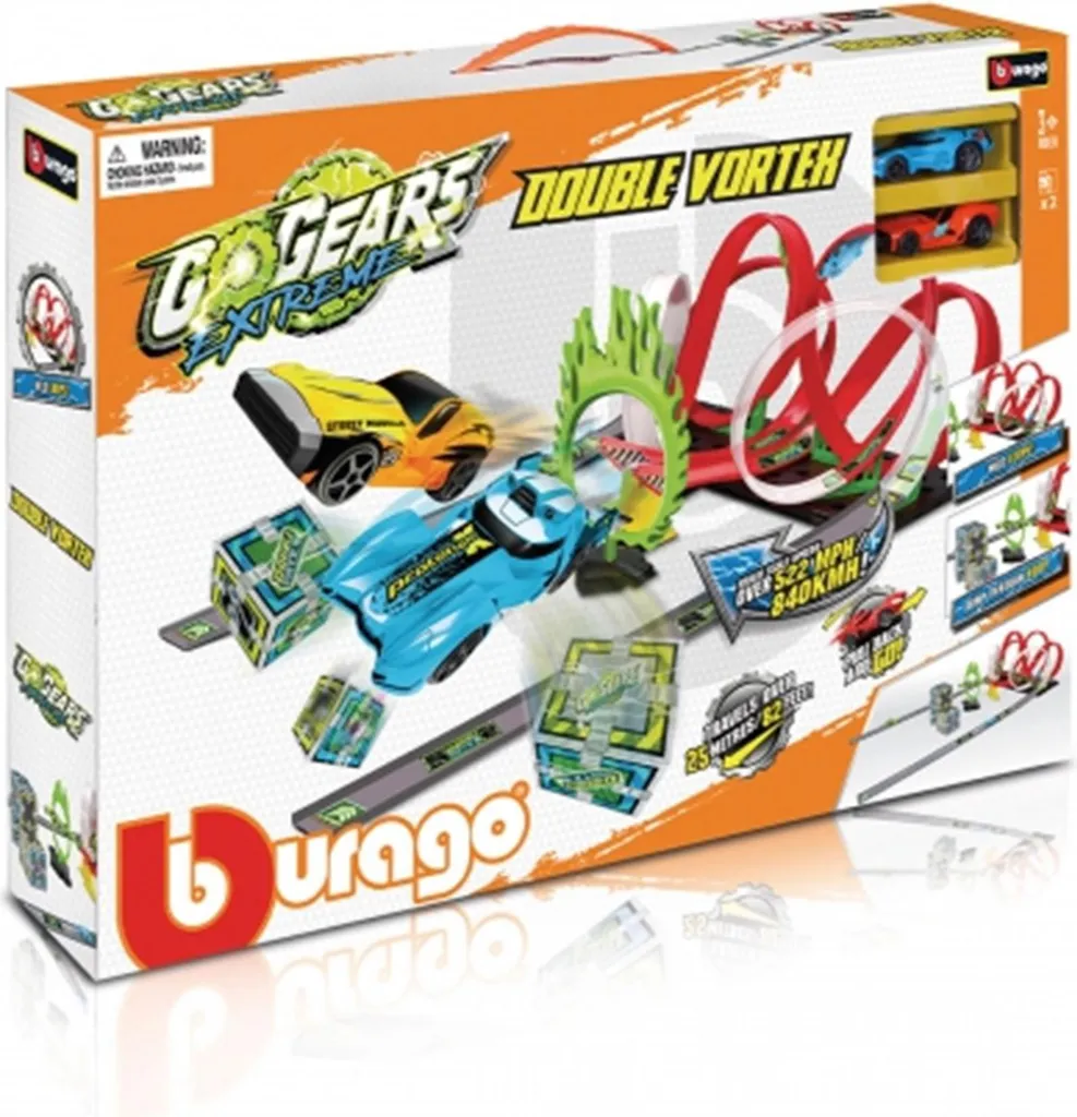Circuit automobile Bburago GoGears Double Vortex anti-panne de pile