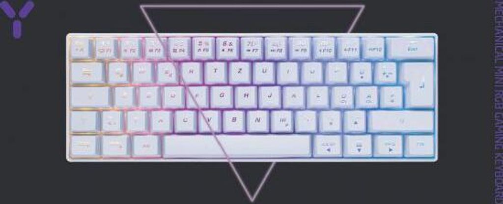 Isy Mechanical Mini Gaming Keyboard Rgb White Kaufland De