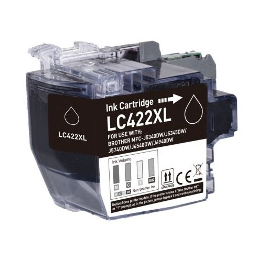 Druckerpatrone kompatibel mit Brother LC-422 XL-BK Black, Produktbild 