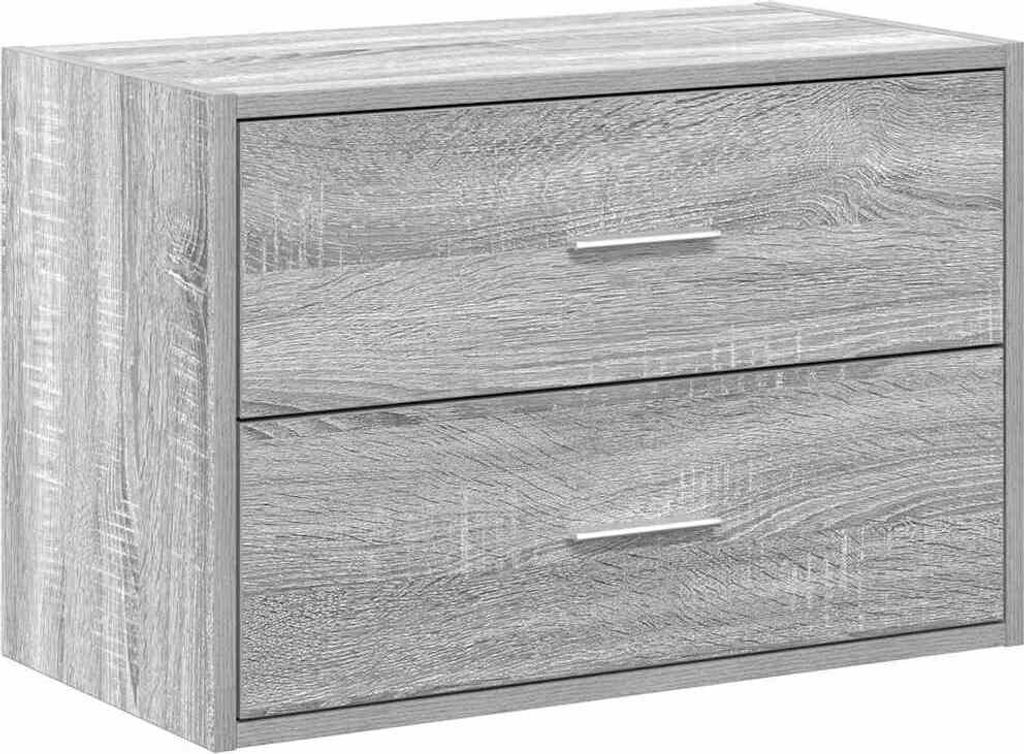 vidaXL Schrank mit 2 Schubladen Grau Sonoma 60x31x40 cm Holzwerkstoff