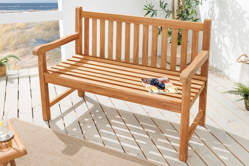 riess-ambiente Gartenbank EMPIRE TEAK 120cm natur Produktbild 