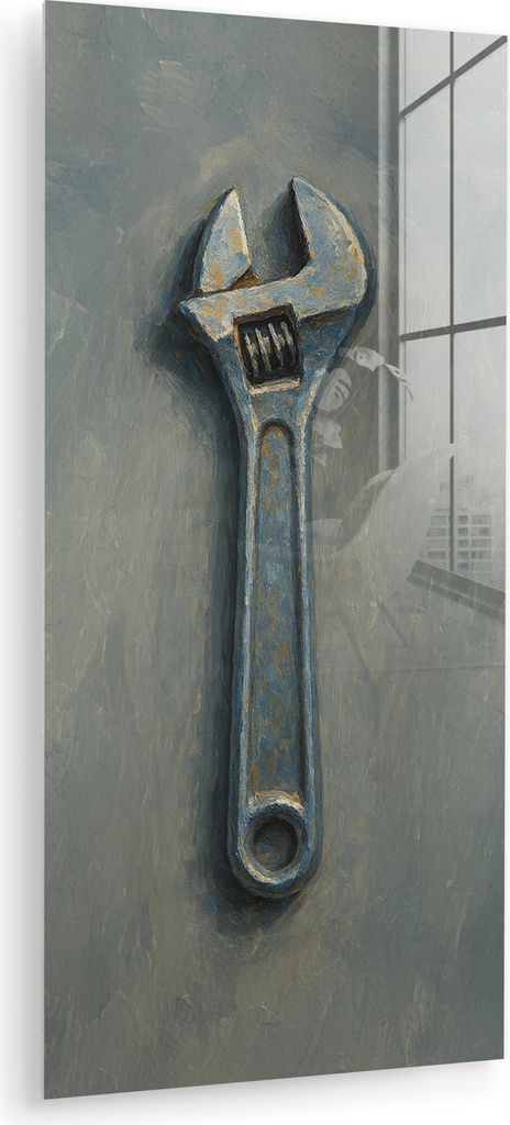 MuchoWow Glasbilder - Bilder auf Wandbild - Foto auf Glas Schraubenschlüssel - Werkzeuge - Farbe 40x80 cm Wanddekoration aus Glas - Acrylglasbild ...