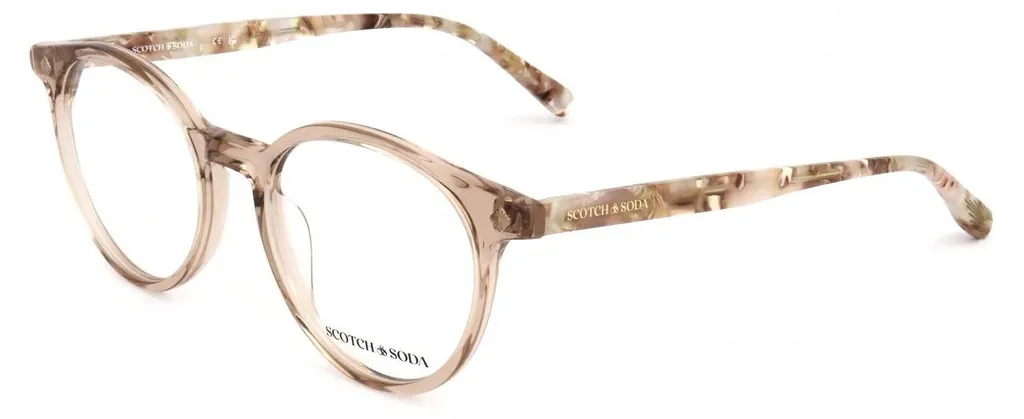 Lunettes Femme Rose Blush Scotch & Soda SS3021 Finition Gloss Crystal 49mm