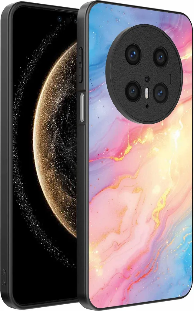 Custodia Trasparente Per Huawei Mate 40 Pro 5G - Silicone TPU Morbido, Design Delfini E Mare, Antiurto