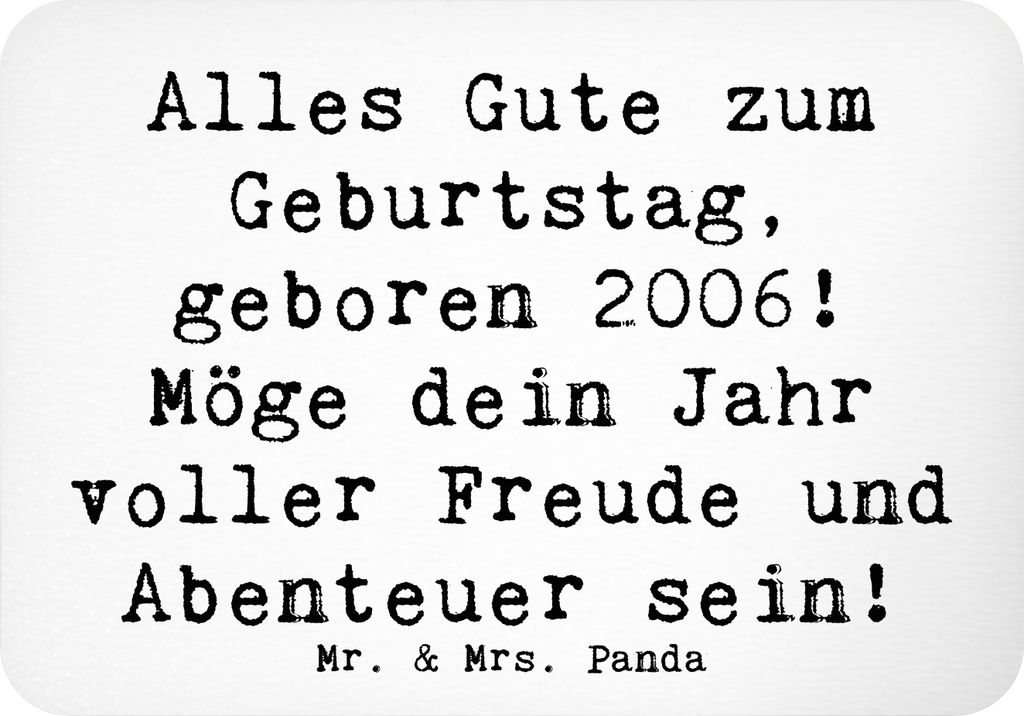 Mr. & Mrs. Panda magnet Spruch 2006 Geburtstag - Weiß - Geschenk, Erinnerungen, haftmagnet, whiteboardmagnet, Persönliche Geburtstagsgeschenke, H...