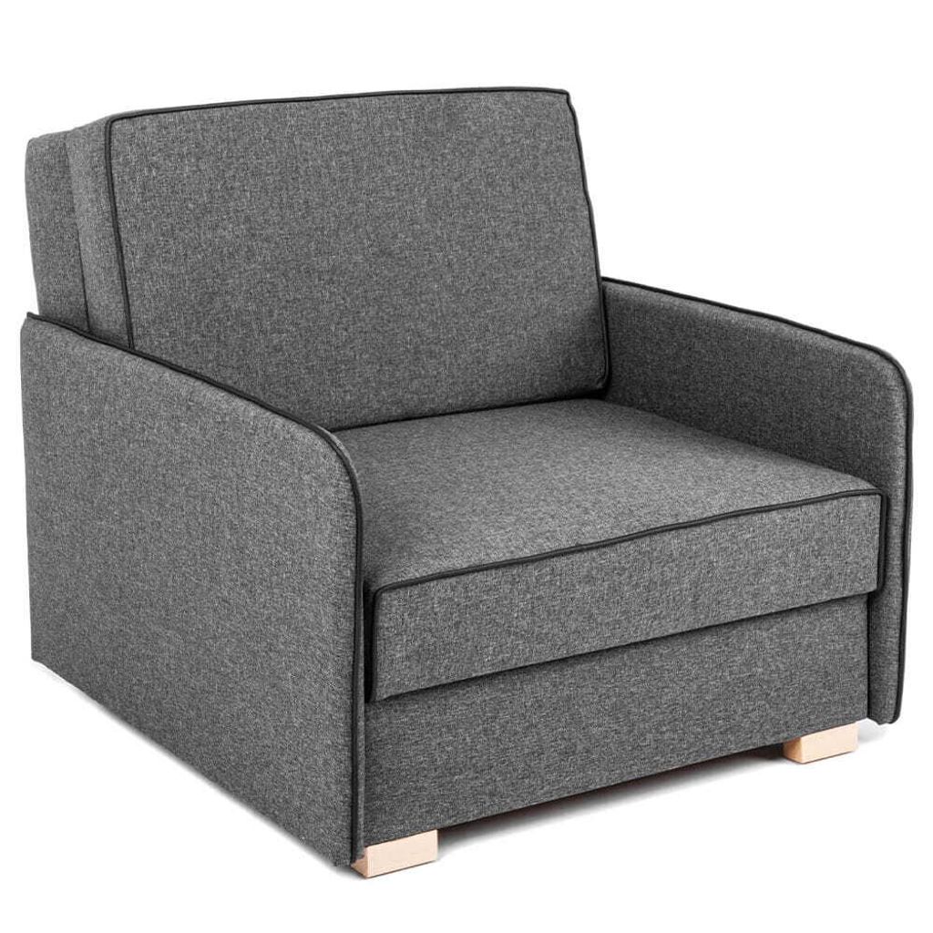 Einzelsofa mit Schlaffunktion in grau sawana 05 Produktbild 