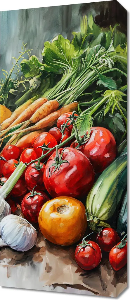 Quadro 30x70 cm Ricchezza dei raccolti dell'orto