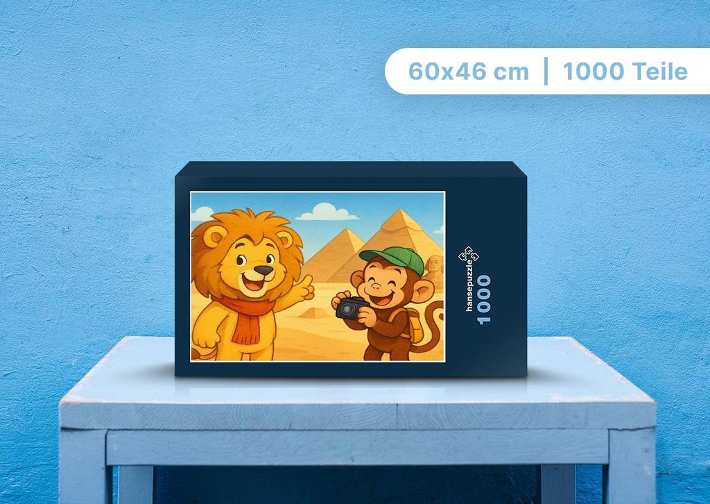 hansepuzzle 110831 - Buschi und Milo Puzzle, 1000 Teile, Kinder, 60,0 x 46,0cm mit hochwertiger Aufbewahrung, Kartonbox & Beutel