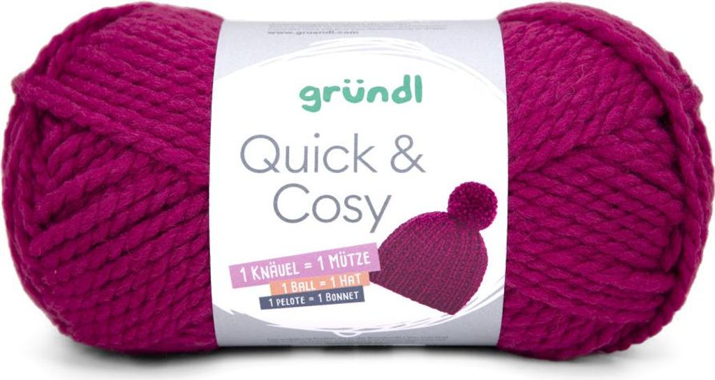 Gründl Wolle Quick and Cosy 150 g himbeerrot