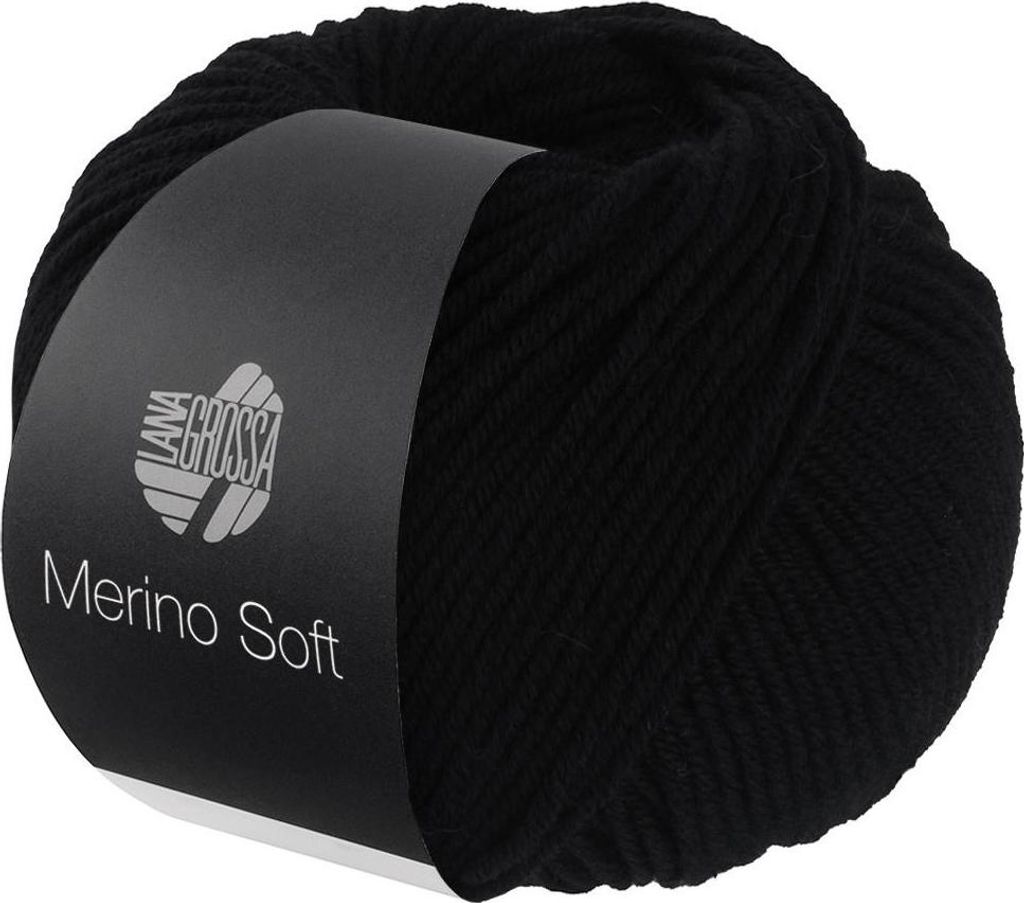 Lana Grossa - Merino Soft 0020 schwarz Produktbild 