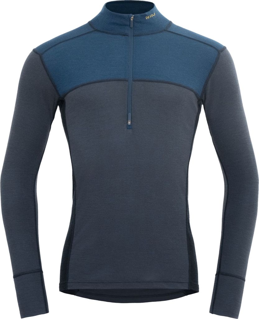 Devold Lauparen Merino 190 Zip Neck Man Flood/Night/Ink L Thermischeunterwäsche