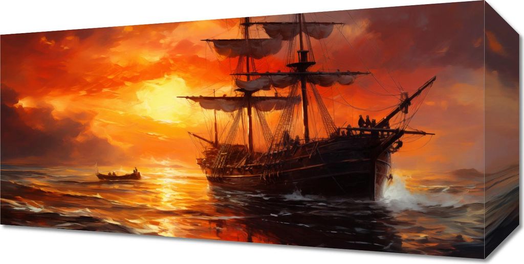 Bild 40x20cm Feuer auf Wasser