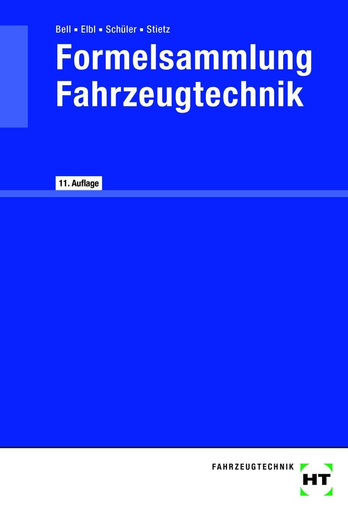 Formelsammlung Fahrzeugtechnik Produktbild 
