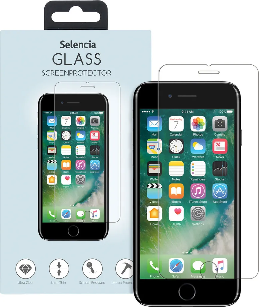 Selencia Vetro Temperato iPhone 8, 7, 6s: Protezione Display HD 9H