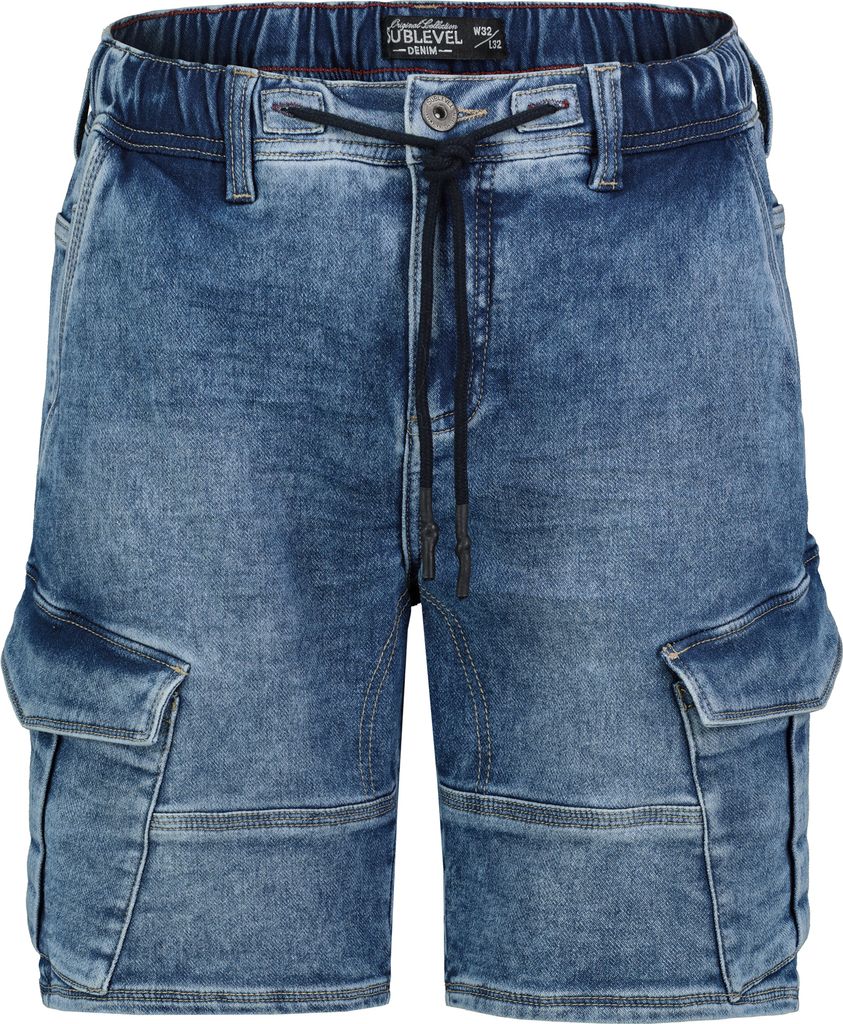 Sublevel Cargo Bermudashorts Elastischer Bund und Kordelzug Größe: 33W