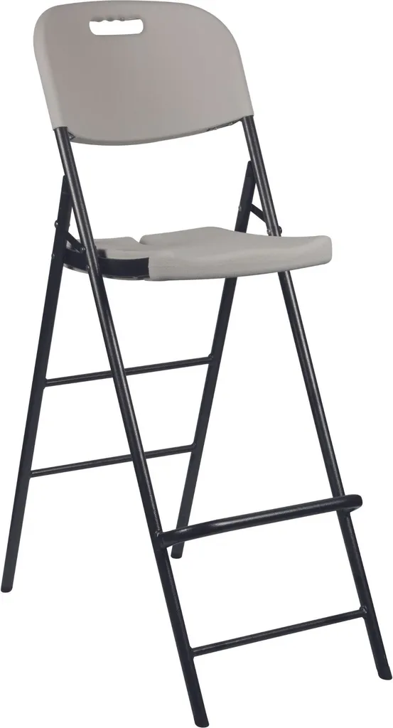 Tabouret de bar pliable dossier haut assise rembourrée design industriel
