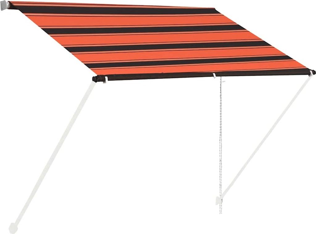 vidaXL Einziehbare Markise 100×150 cm Orange und Braun Produktbild 