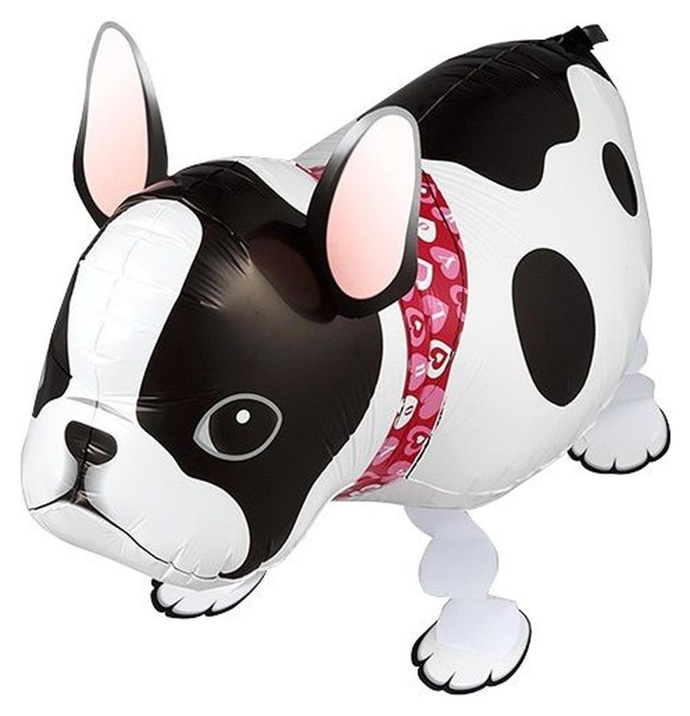 Folienballon Airwalker Bulldogge Hund, ca. 28 x 61 cm Obrázek produktu 