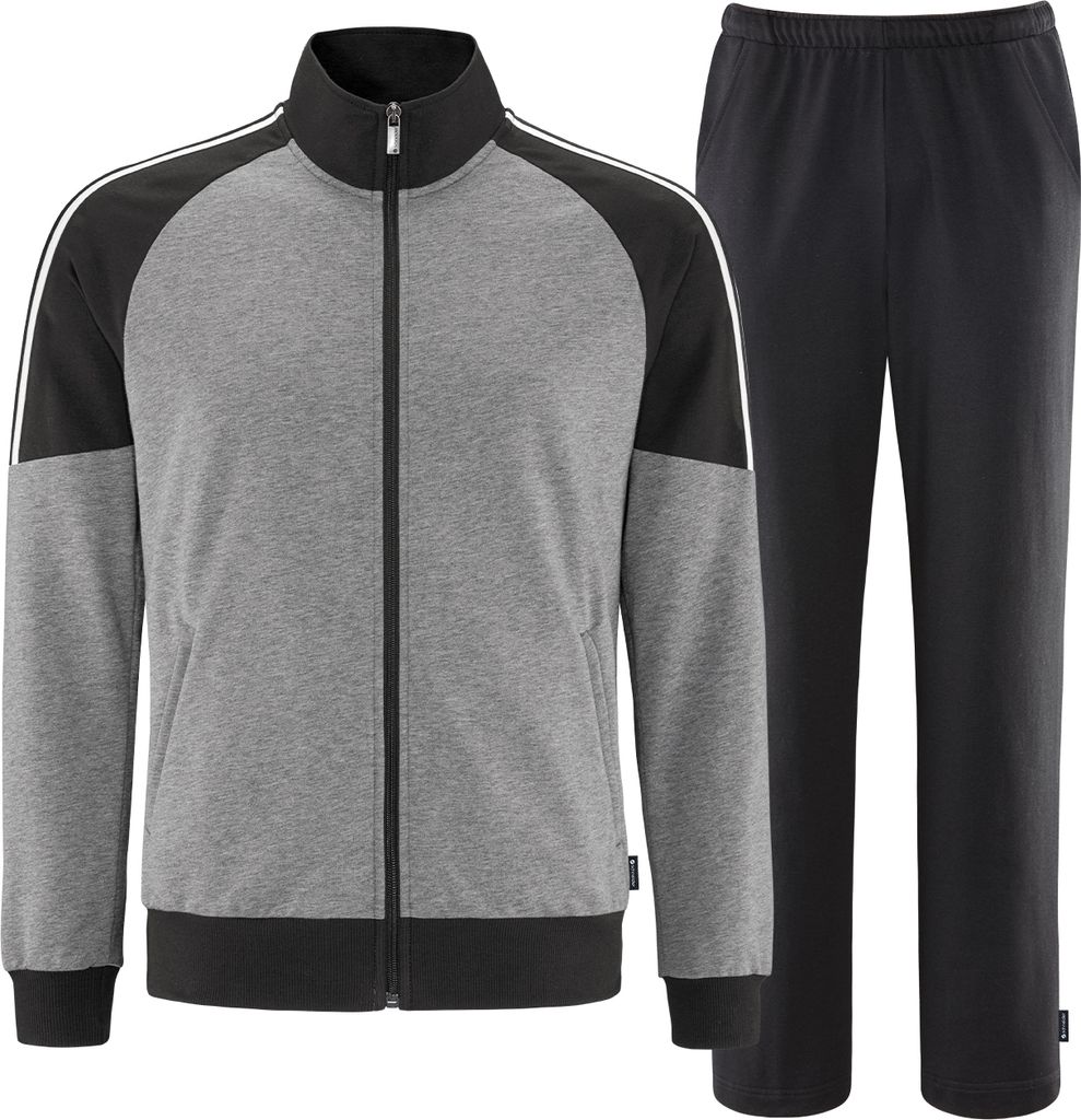 SCHNEIDER SPORTSWEAR FLYNNM - Herren Wohlfühl-Anzug - stahl-mel./schwarz stahl-mel./schwarz 60