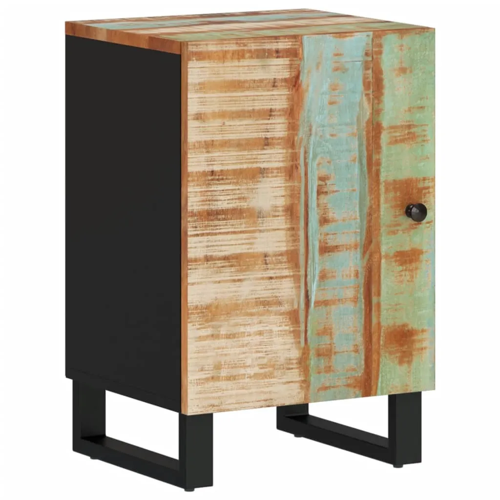 Mobiletto Bagno 38x33x58 cm Legno Massiccio Antico - Stile Shabby vidaXL