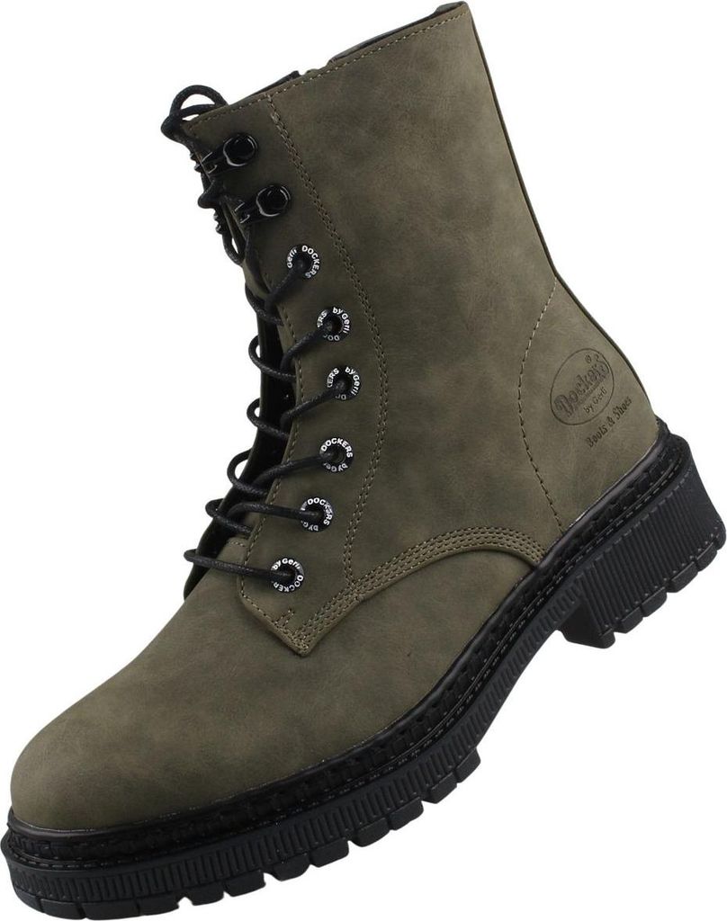 Dockers by Gerli Damen Stiefelette Grün (Khaki)