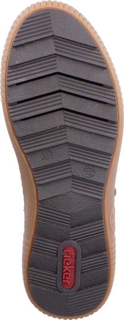 Rieker Damen Stiefelette warm gefüttert Retro-Style mit Reißverschluss Z6610, Größe:42 EU, Farbe:Schwarz