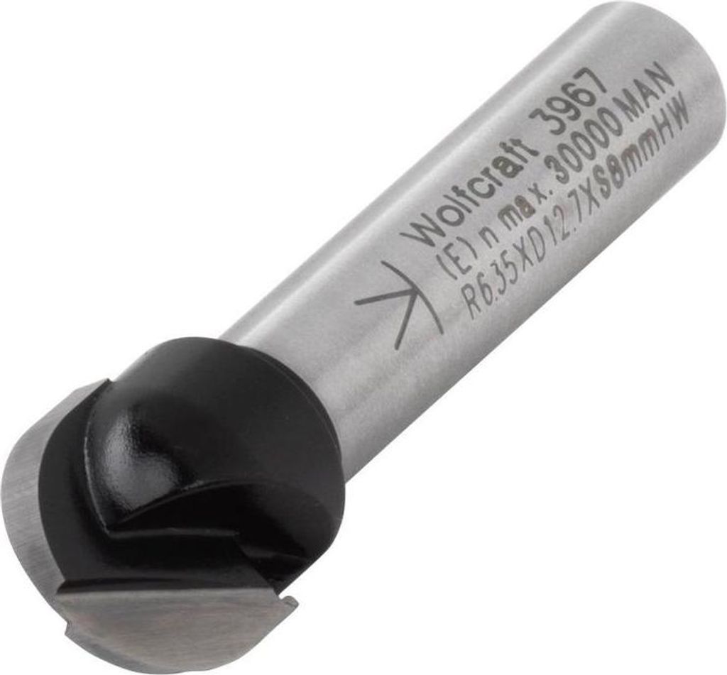 wolfcraft 1 Hohlkehlfräser HM S=8mm ø13x9,5mm