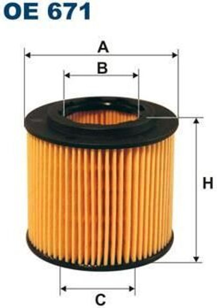 Filtr oleju FILTRON OE 671 Zdjęcie produktu 