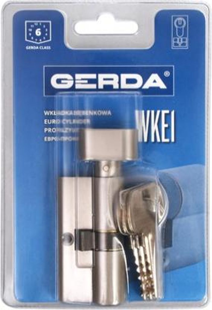 Profilzylinder Gerda E1 30g/40 mit Drehknauf Blister