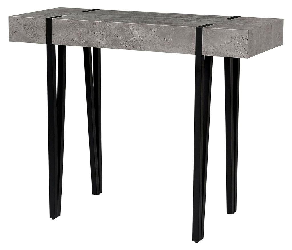 Konsolentisch in hellgrauer Betonoptik, MDF-Platte 100 x 40 cm
