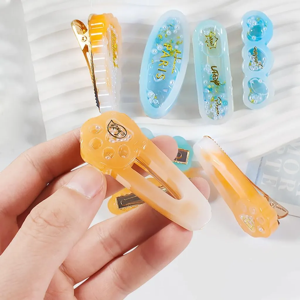 Moule Silicone Transparent pour Barrettes à Effet Sable Mouvant 12cm - 2