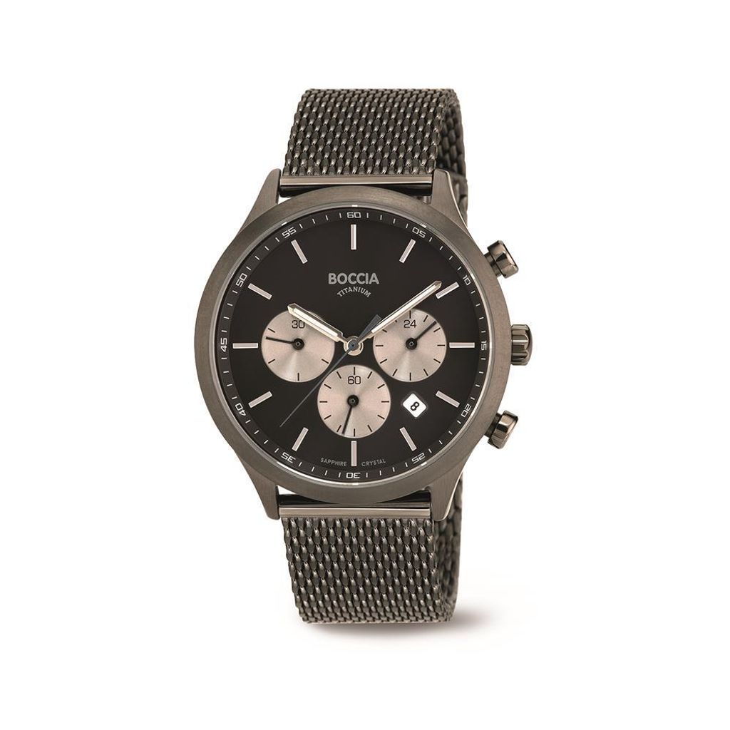 Boccia 3750-06 Herrenuhr Chronograph Titanium 41mm 5ATM Produktbild