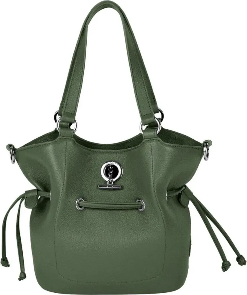 Sac en cuir vert Lamarthe Paris design chic et bandoulière réglable