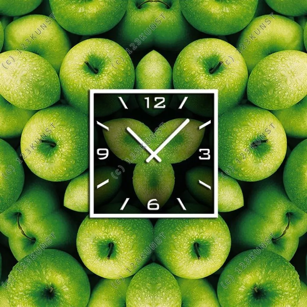 Grande horloge murale silencieuse pour cuisine et séjour 90x90cm