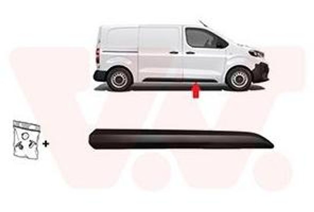 VAN WEZEL Zierleiste für die Tür Vorne Rechts Leiste für OPEL Vivaro C Kastenwagen (K0) 0944424