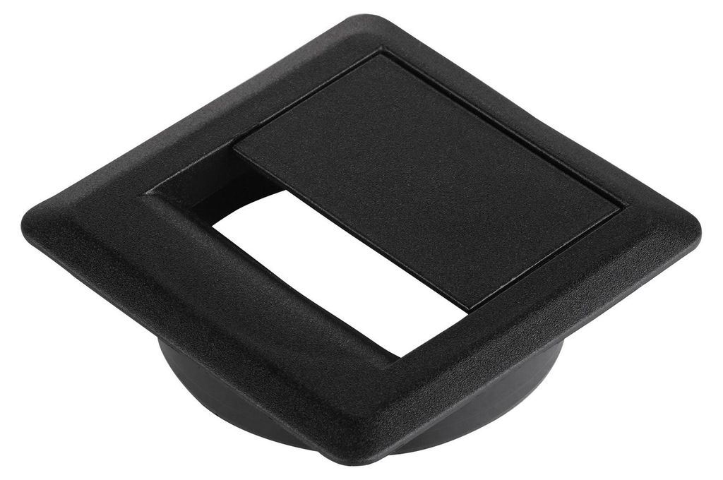 CAVO Kabeldurchlass Kunststoff 70 x 70 mm Ø 60 mm schwarz – Produktbild 