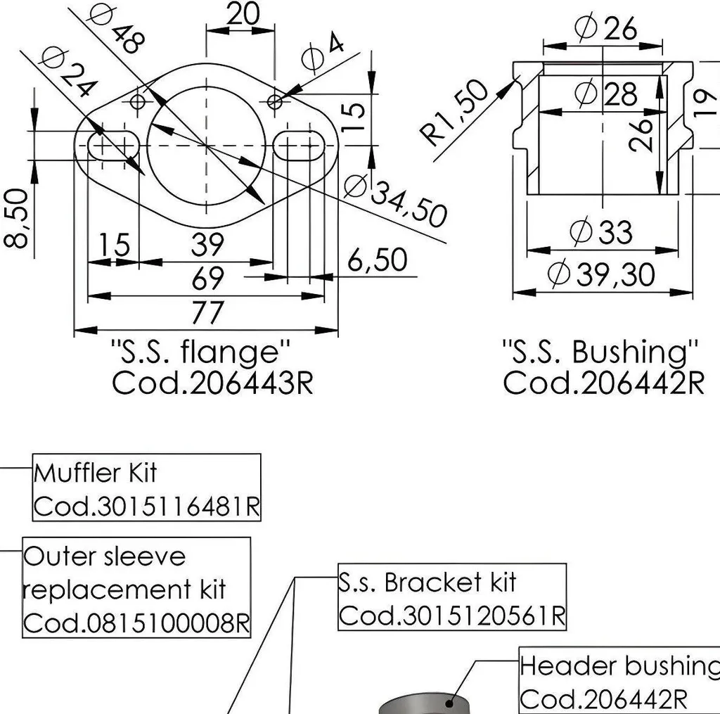 Remplacer votre joint d'échappement LeoVince 57x25x1mm LGR/F usé ou fuyant