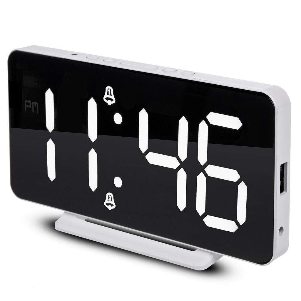 Digitale klok met alarm, groen/blauw, model GB383 Productafbeelding 