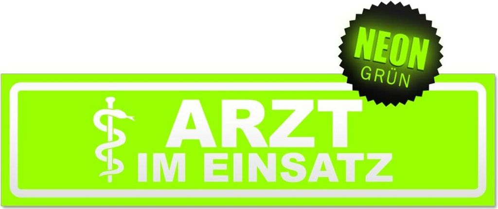 Arzt im Einsatz Motiv 2 invertiert Magnetschild Schild magnetisch