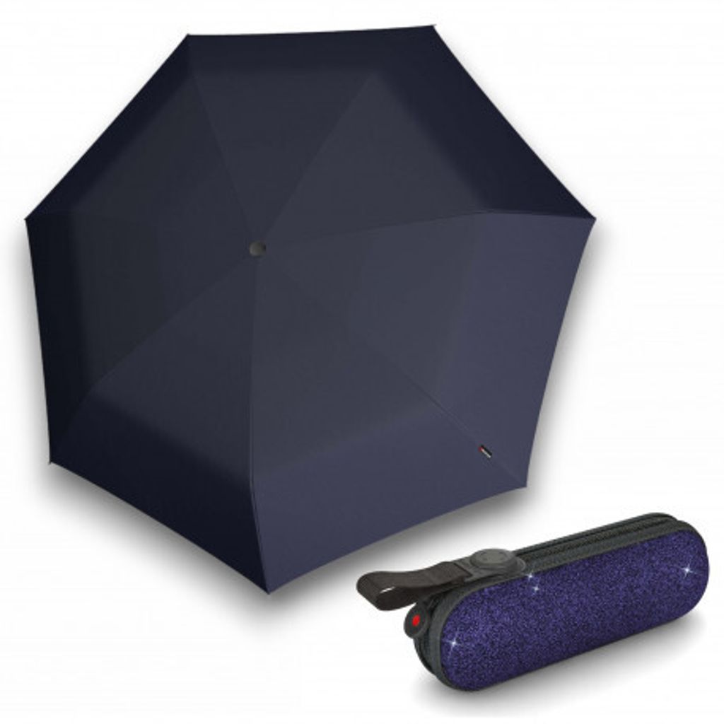 Knirps KNIRPS X1 GLAM NAVY - lekki składany mini parasol Zdjęcie produktu 