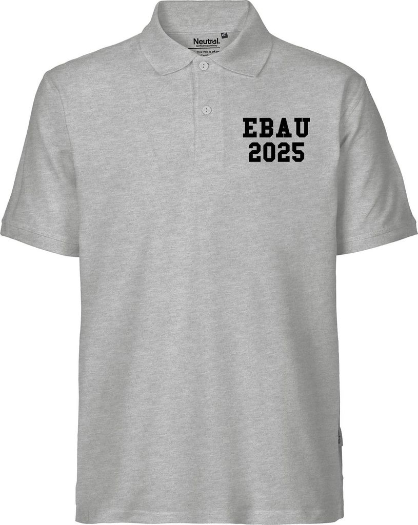 Huuraa Herren Polo Shirt EBAU 2025 Abschluss Spanien XXL Sport Grey Bio Baumwolle Fairtrade Poloshirt Geschenkidee