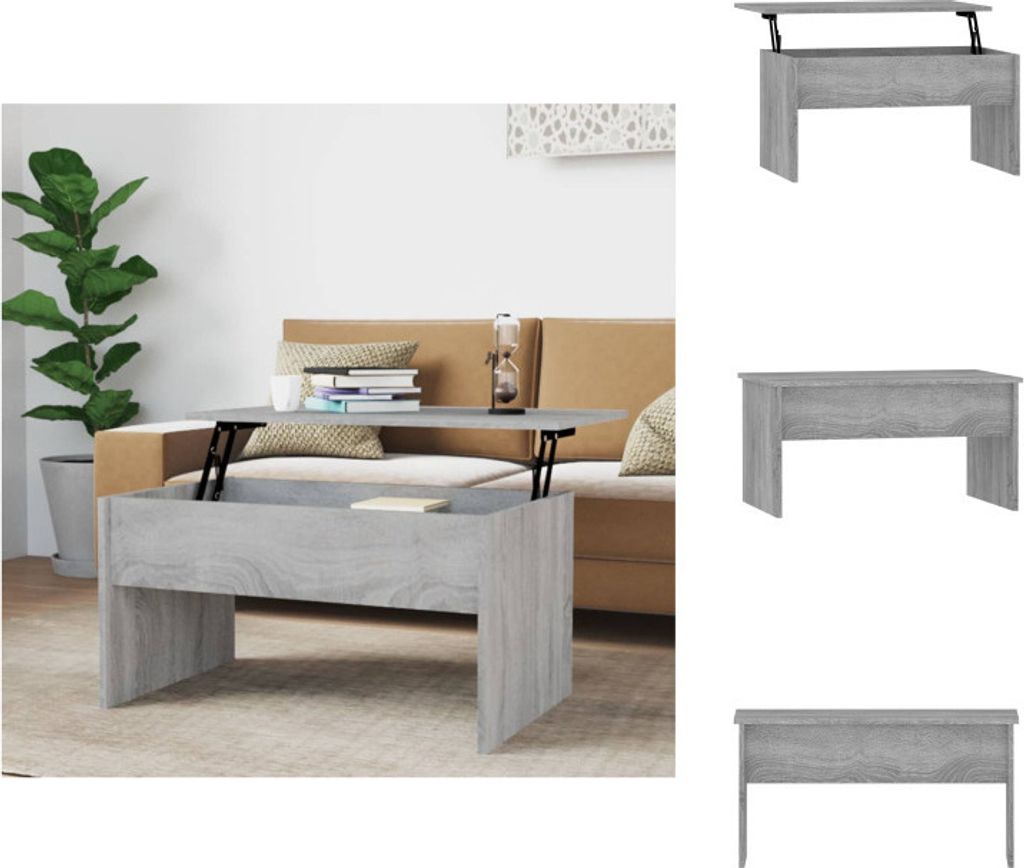 vidaXL Couchtisch Grau Sonoma 80x50,5x41,5 cm Holzwerkstoff - Couchtische