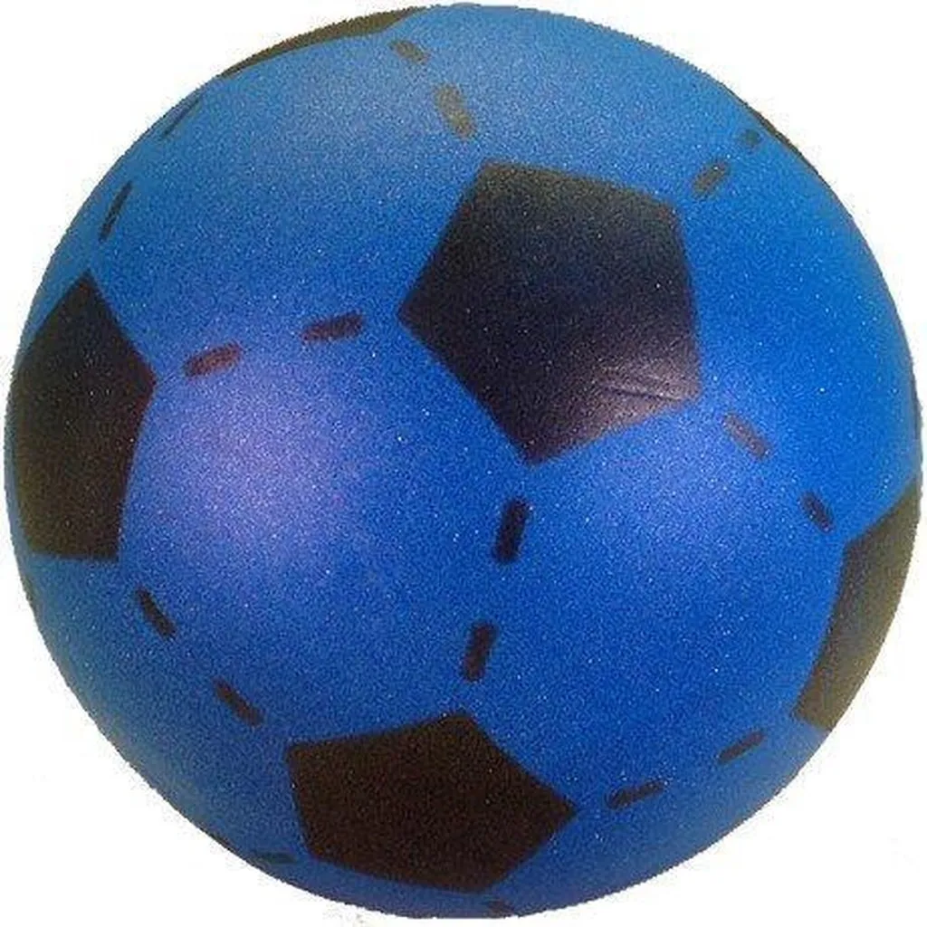 Ballon de foot bleu en mousse pour jouer en intérieur sans rien casser