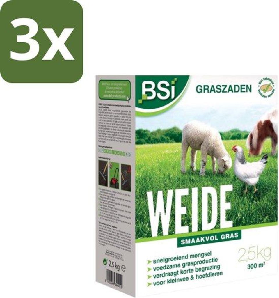 Graszaad Weide Bulkverpackung 2,5 kg 3 Stück