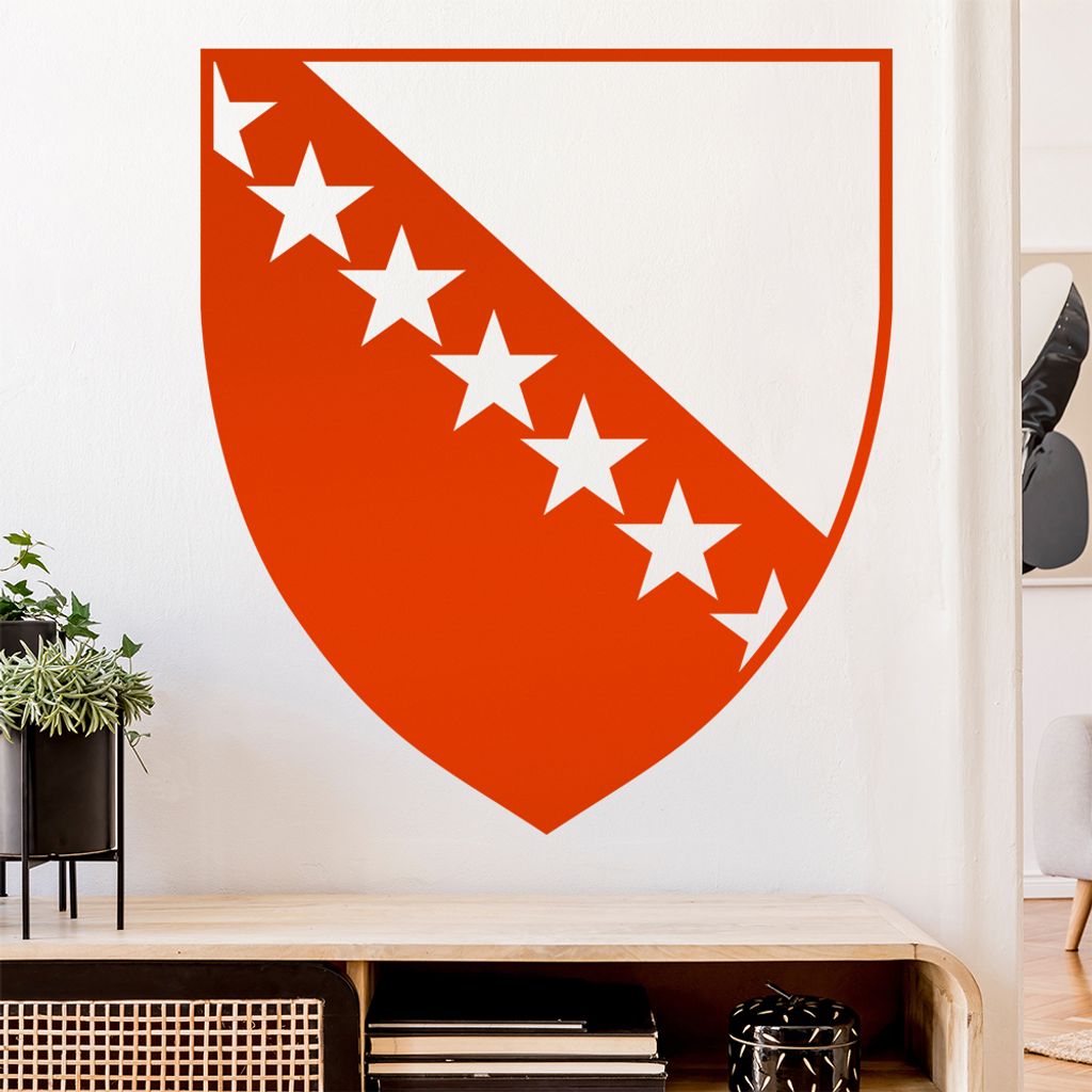 Bosnien Herzegowina Wandtattoo Wandaufkleber Wall Sticker - Dekoration, Küche, Wohnzimmer, Schlafzimmer, Badezimmer